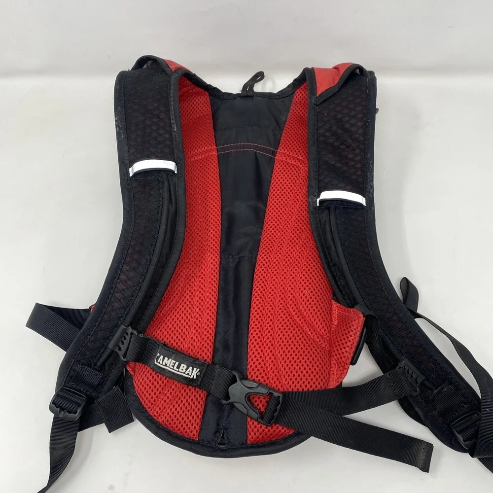 Camelbak Hydration Pack Backpack Red Black Hiking Outdoors w/ Bladder